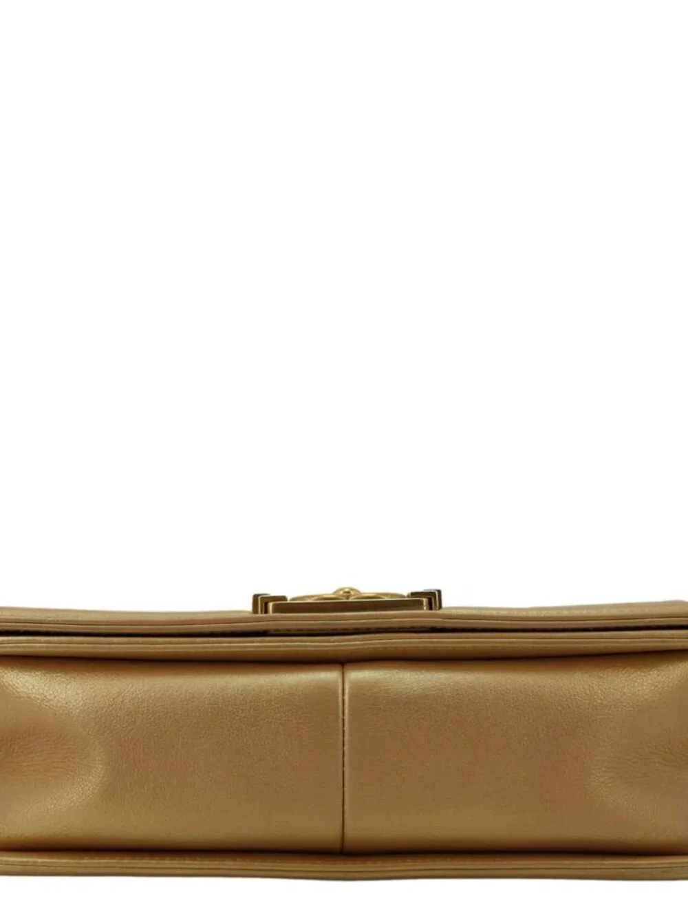 Chanel  Boy Flap Old Medium Quilted Leather Crossbody Bag Gold